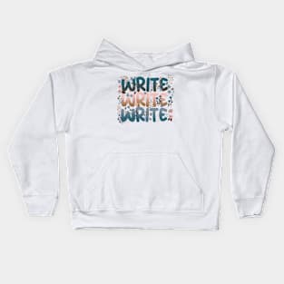 Write Write Write in Florals Kids Hoodie